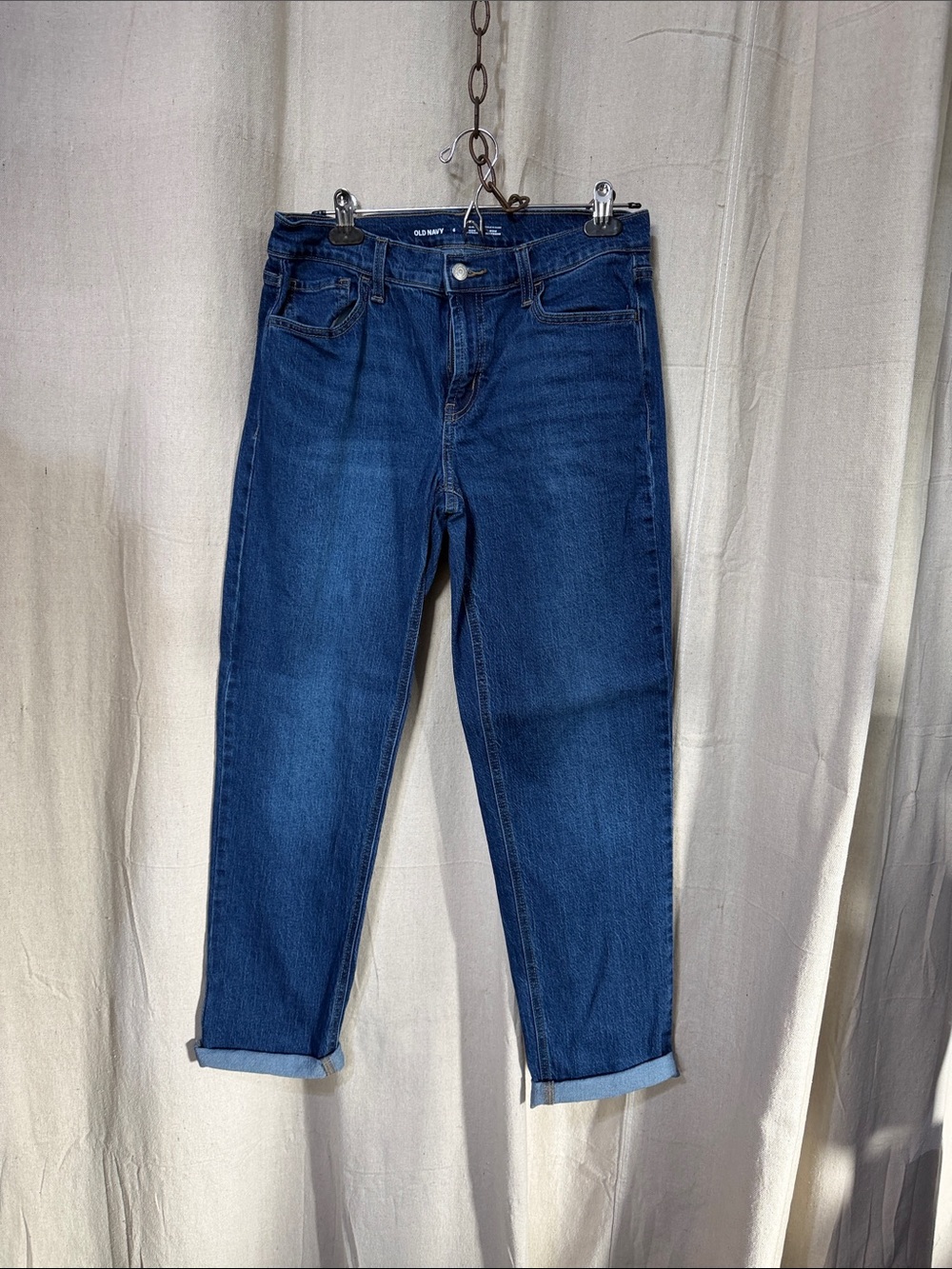 Boyfriend High-Rise Women's Jeans - Dark Blue